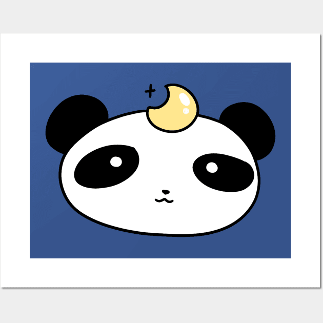 Moon Panda Face Wall Art by saradaboru